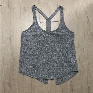 Abercrombie & Fitch Gray Lace Racerback Tank